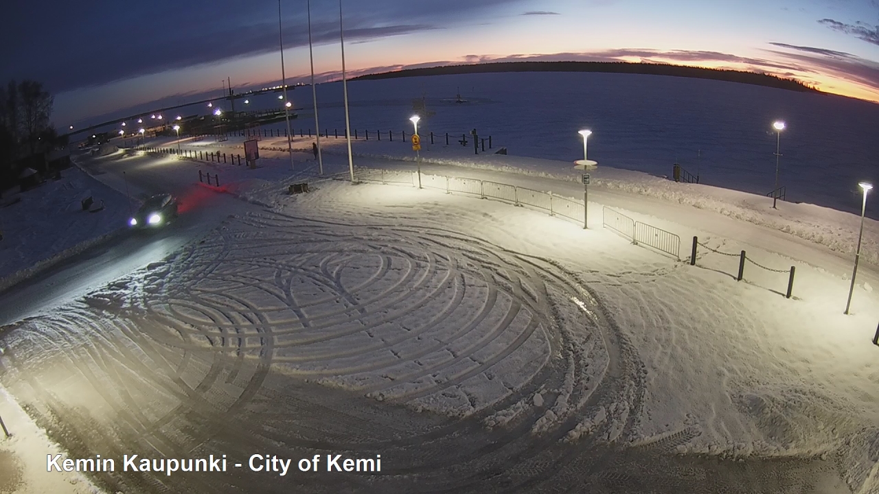 Webcam Kemi Blick Auf Den Inneren Hafen Lappland Finnland