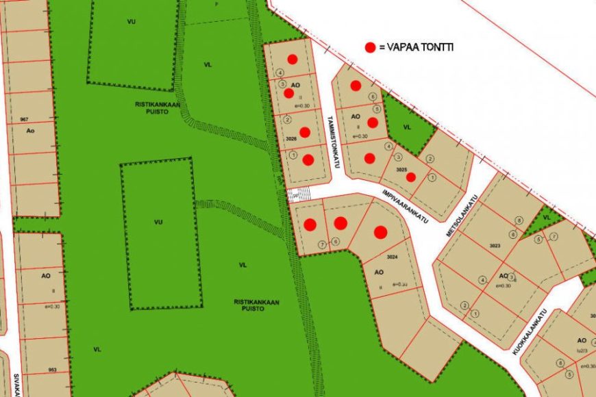 Karttaote nähtävillä olevasta Nauskan alueesta